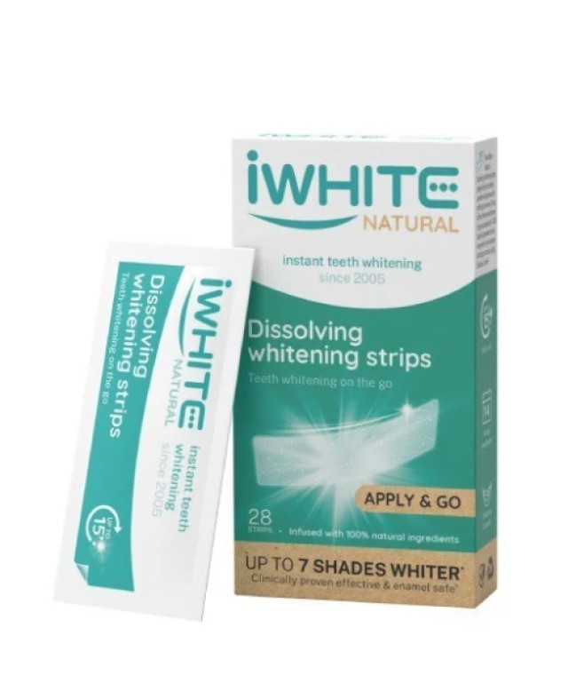 iWhite Natural Strips Ταινίες Λεύκανσης Δοντιών 28 Τεμάχια iWhite Natural Strips Ταινίες Λεύκανσης Δοντιών 28 Τεμάχια