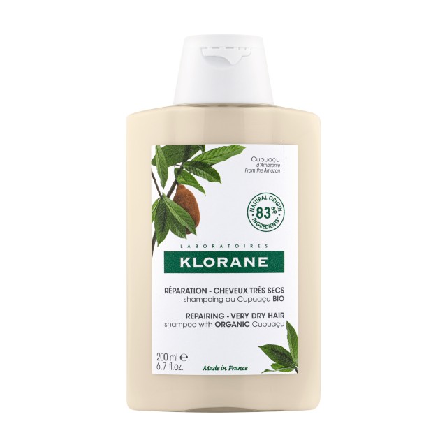 Klorane Nourishing  Repairing Shampoo with Organic Cupuacu Butter Για Ξηρά Μαλλιά 200ml