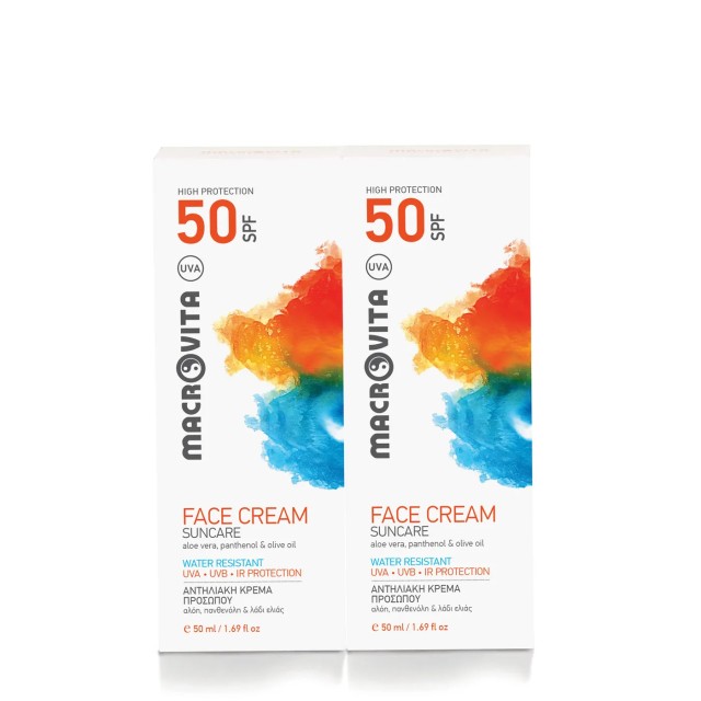 Macrovita PROMO Suncare Face Cream SPF50 Αδιάβροχη Αντηλιακή Κρέμα Προ … Macrovita PROMO Suncare Face Cream SPF50 Αδιάβροχη Αντηλιακή Κρέμα Προ …
