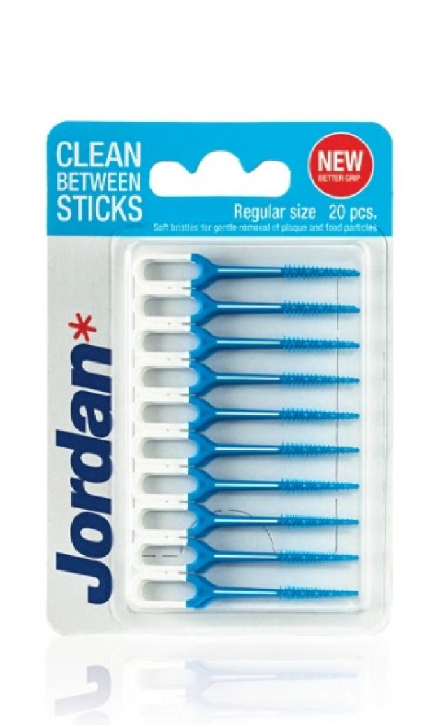 Jordan Clean Between Sticks Regular Μεσοδόντια Βουρτσάκια Μπλε 20 Τεμά …