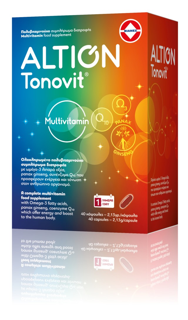 Vianex Altion Tonovit MultiVitamin Πολυβιταμινούχο Συμπλήρωμα Διατροφής για Άμεση Ενέργεια 40 Μαλακές Κάψουλες