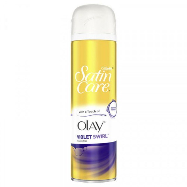 Gillette Satin Care Touch Of Olay Violet Swirl Τζελ Ξυρίσματος, 200ml