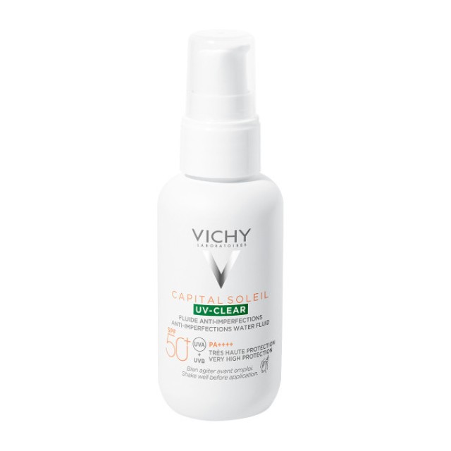 Vichy Capital Soleil SPF50+ UV Clear Αντηλιακό Προσώπου Κατά της Λιπαρ &hellip;