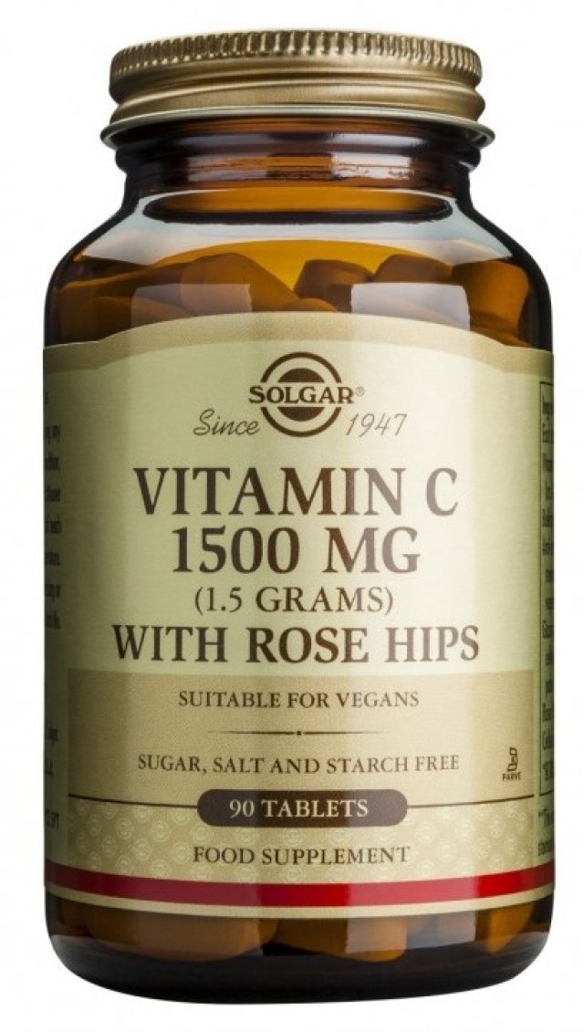Solgar Vitamin C With Rose Hips 1500mg Συμπλήρωμα Διατροφής Με Βιταμίν …