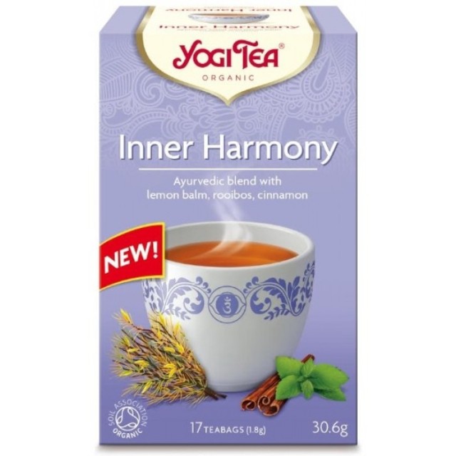 Yogi Tea Inner Harmony Τσάι για να Χαλαρώσετε Σώμα & Πνεύμα 17 Φακελάκια x 1.8gr [30,6gr]