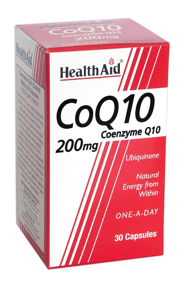 Health Aid CoQ10 200mg Συμπλήρωμα Διατροφής με Συνένζυμο Q10 για Δύναμη & Ενέργεια με Αντιοξειδωτική Δράση 30 Κάψουλες