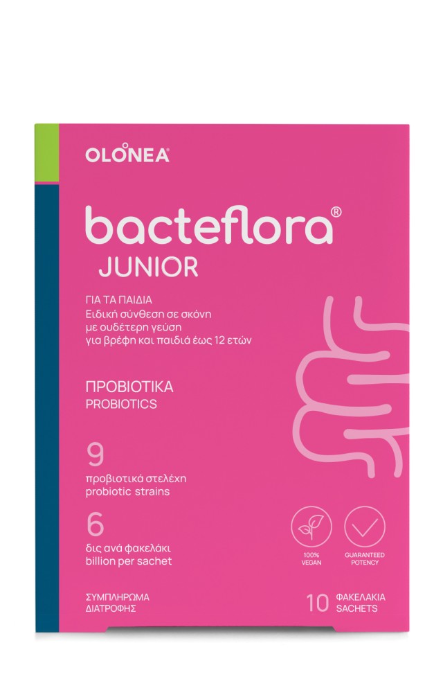 Olonea BacteFlora Junior Προβιοτικά για Παιδιά έως 12 Ετών 10 Φακελάκια x 1gr