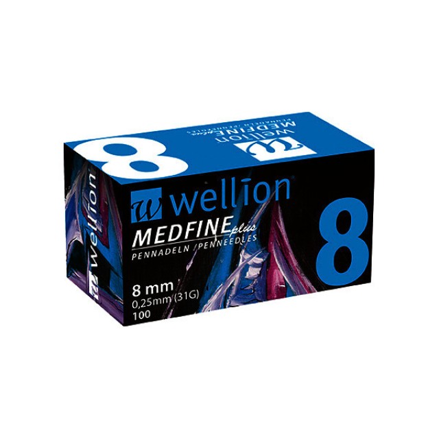 Wellion Medfine Plus Βελόνες Πένας Ινσουλίνης 31G x 8mm 100 Τεμάχια