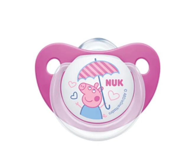 Nuk Trendline My First Peppa Pig Πιπίλα Σιλικόνης με Κρίκο & Θήκη 6-18 …