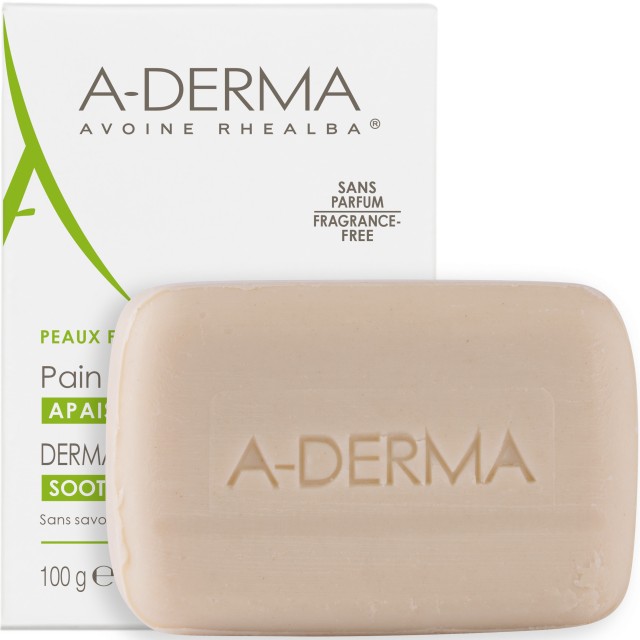 A-Derma Les Indispensables Dermatological Bar Σαπούνι Καθαρισμού Σε Στερεά Μορφή Για Ευαίσθητες Επιδερμίδες 100gr