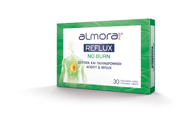 Almora Reflux No Burn Μασώμενα Δισκία για την Δυσπεψία, Καούρα, &hellip;