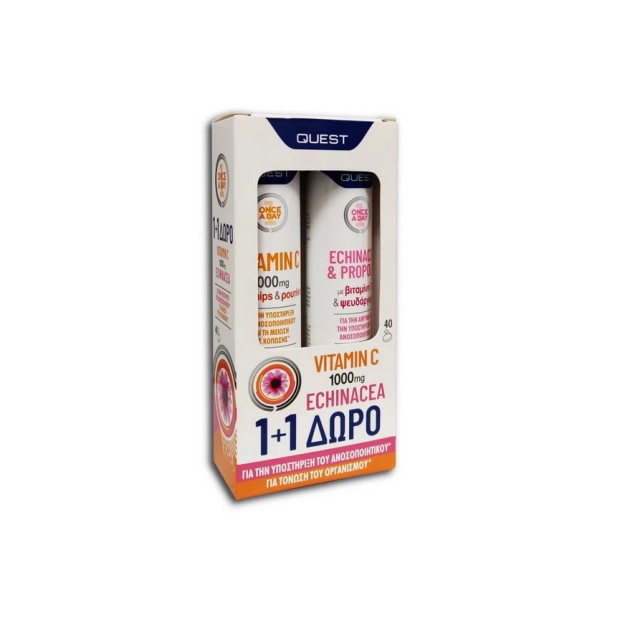 Quest PROMO Vitamin C 1000mg & Zinc με Ψευδάργυρο και Rosehips - Echin …