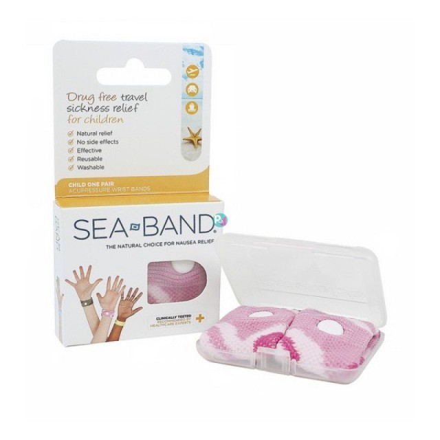 SEA BAND  Περικάρπιο Ναυτίας για παιδιά 2τμχ [ροζ]