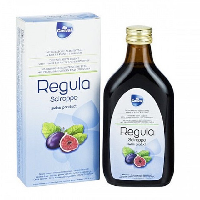 Cosval Regula Syrup Συμπλήρωμα Διατροφής Κατά της Δυσκοιλιότητας με Φρούτα 250ml