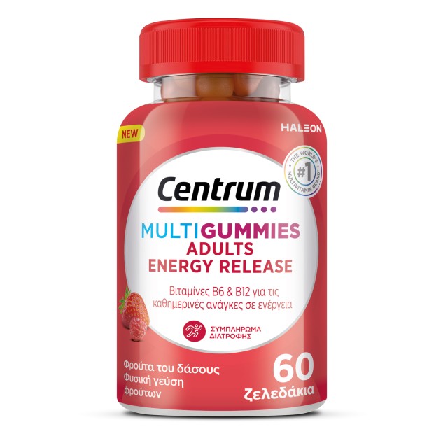Centrum Multi Gummies Adults Energy Release, Βιταμίνες Ζελεδάκια με Γε …