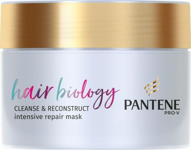 Pantene Pro V Hair Biology Cleanse & Reconstruct Mask Μάσκα Για Ρίζες Με Λιπαρότητα Και Φθαρμένα Μαλλιά 160ml