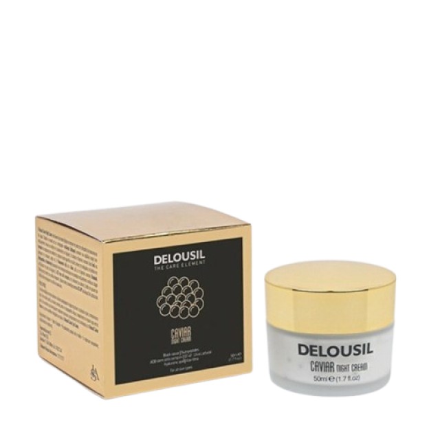 Delousil Caviar Night Cream Αντιγηραντική Κρέμα Νυκτός με Χαβιάρι 50ml