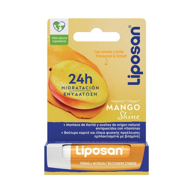 Liposan Mango Shine Απαλή Λάμψη για Όμορφα Χείλη 4.8gr