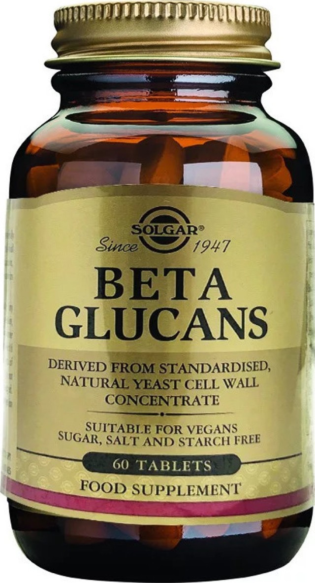 Solgar Beta Glucans Συμπλήρωμα Διατροφής για την Ενίσχυση του Ανοσοποιητικού Συστήματος 60 ταμπλέτες