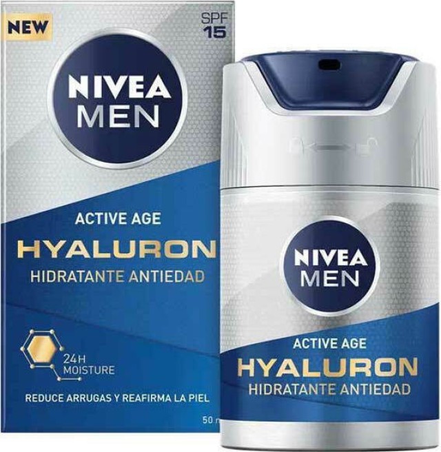 Nivea Men Active Age Hyaluron Moisturizer Dnage Ανδρική Ενυδατική - Αντιγηραντική Κρέμα Προσώπου 50ml