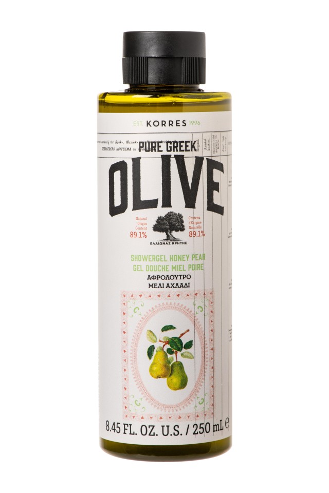 Korres Pure Greek Olive Honey Pear Αφρόλουτρο Μέλι - Αχλάδι 250ml