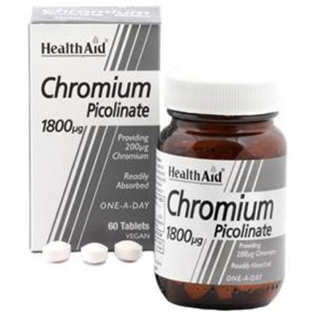 Health Aid Chromium Picolinate 1800mcg Συμπλήρωμα Διατροφής για την Κα …