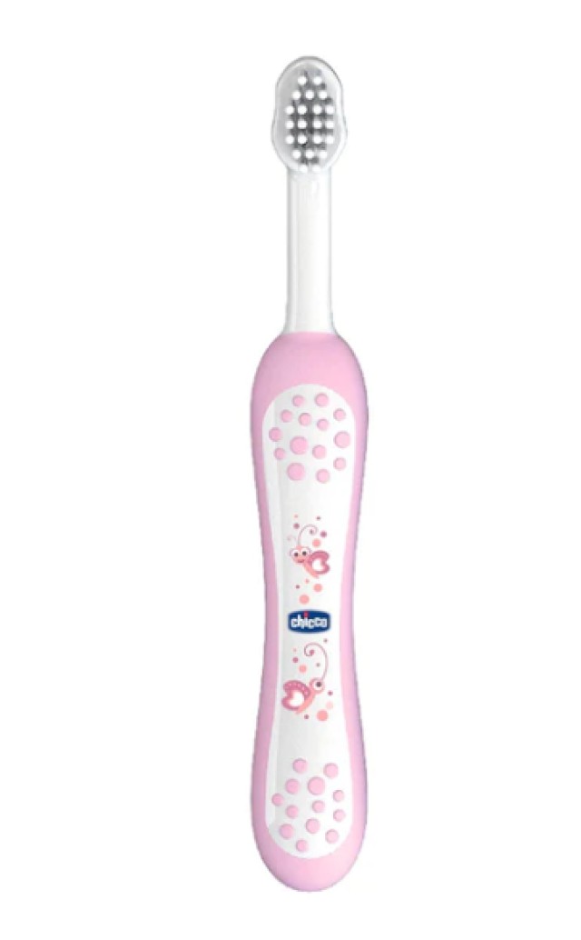 Chicco Toothbrush 6m+, Οδοντόβουρτσα για Βρέφη Ροζ 1 Τεμάχιο