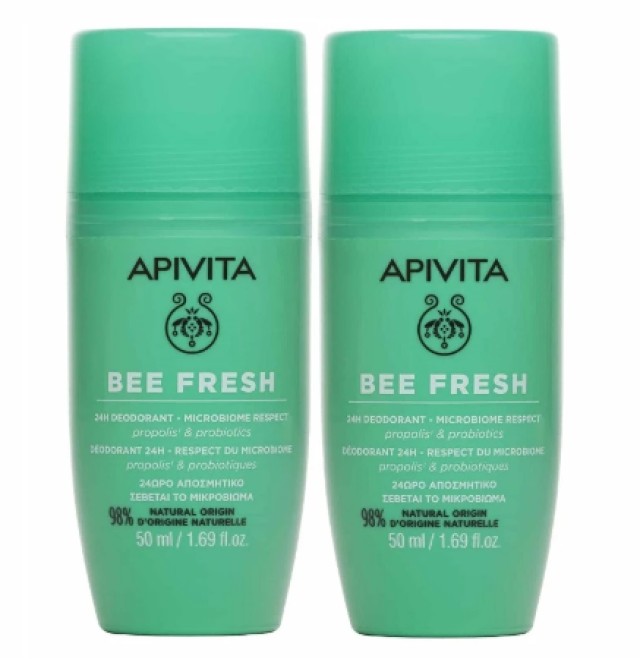 Apivita PROMO Bee Fresh 24ωρο Αποσμητικό Roll on - Σέβεται το Μικροβίω …