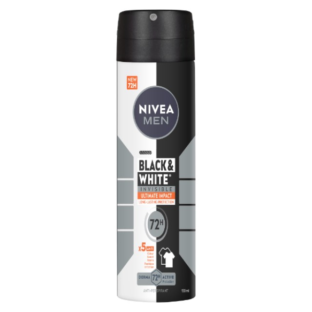 Nivea Men Black & White Invisible Ultimate Impact Ανδρικό Αποσμητικό &hellip;