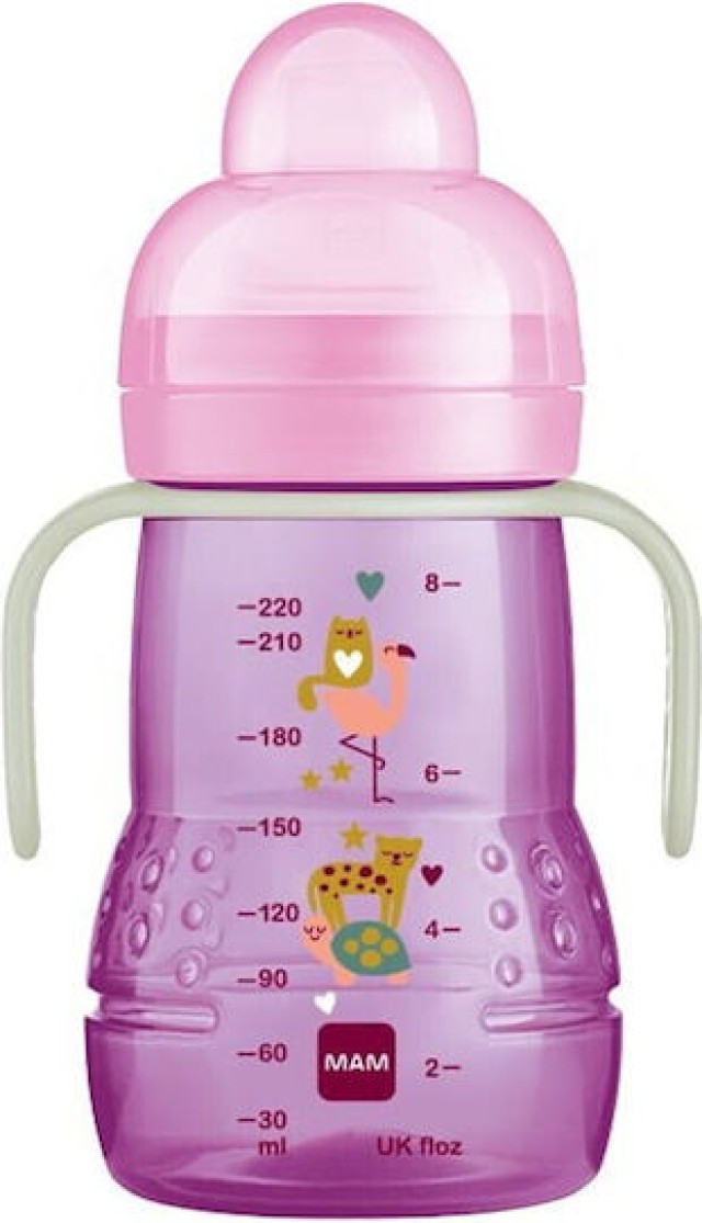 Mam Trainer+ Night Μωβ 4m+ Εκπαιδευτικό Μπιμπερό Πλαστικό Μετάβασης σε …