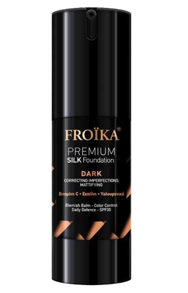 Froika Premium Silk Foundation SPF30 Dark Φυσική Κάλυψη - Ματ Αποτέλεσμα 30ml