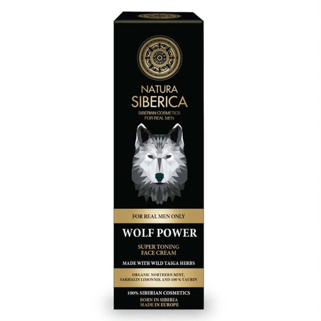 Natura Siberica MEN Wolf Power Face Cream Ανδρική Τονωτική Κρέμα Προσώπου για Όλους τους Τύπους Επιδερμίδας 50ml