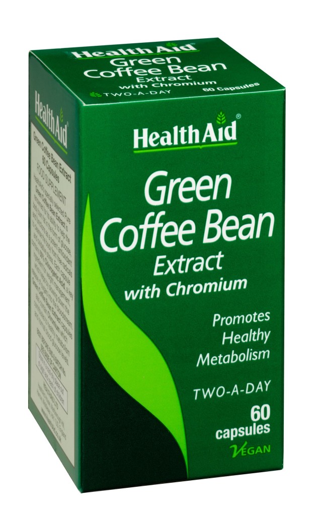 Health Aid Green Coffee Bean Extract Συμπλήρωμα Διατροφής με Εκχύλισμα Πράσινου Καφέ - Χρώμιο για τον Μεταβολισμό του Οργανισμού 60 Κάψουλες