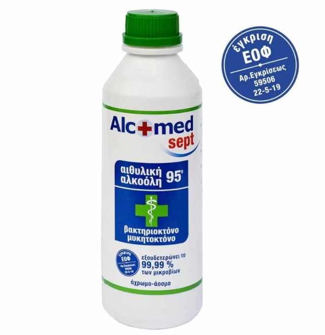 Alcofarm AlcoMed Sept Οινόπνευμα 95° Γεωργικής Προέλευσης 400ml