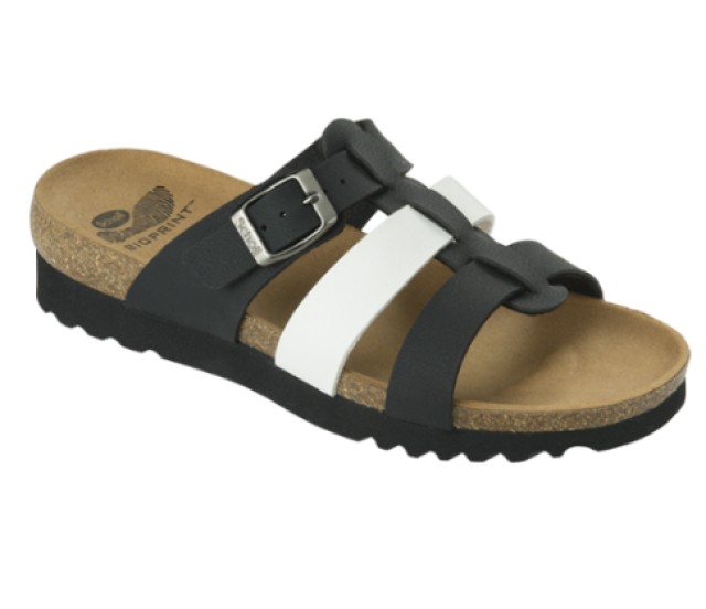 Scholl Kalea Black / White Γυναικείο Ανατομικό Υπόδημα No.38 [F2652010 …