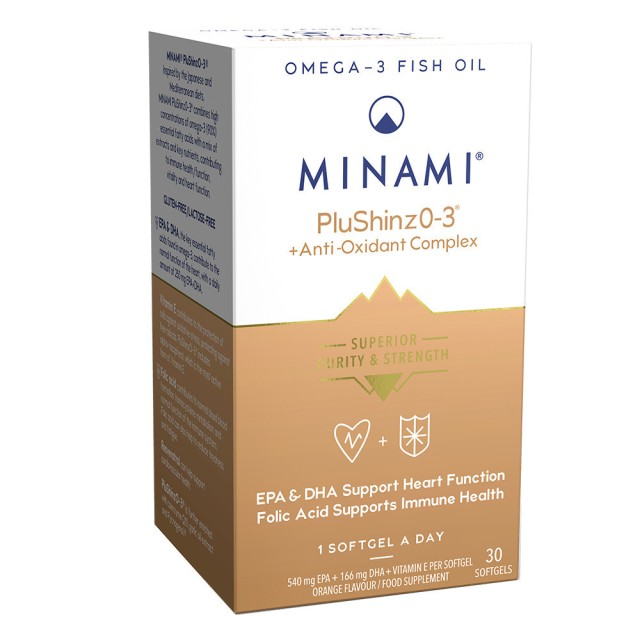 Minami PluShinzO-3 & Anti Oxidant Complex Συμπλήρωμα Διατροφής με Ωμέγα-3 Λιπαρά Οξέα 30 Μαλακές Κάψουλες