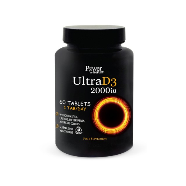 Power Of Nature Ultra D3 Συμπλήρωμα Διατροφής με Βιταμίνη D3 2000iu 60 Ταμπλέτες
