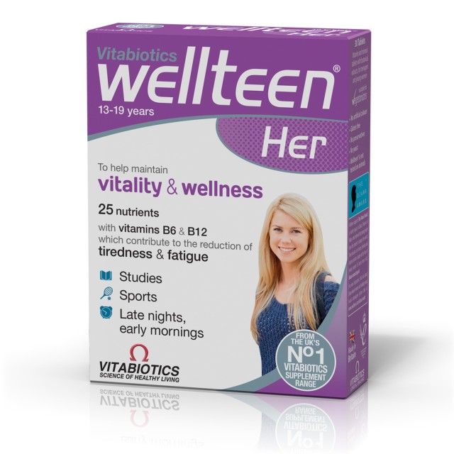 Vitabiotics Wellteen Her Πολυβιταμίνη για Έφηβες & Κορίτσια 13-19 … Vitabiotics Wellteen Her Πολυβιταμίνη για Έφηβες & Κορίτσια 13-19 …