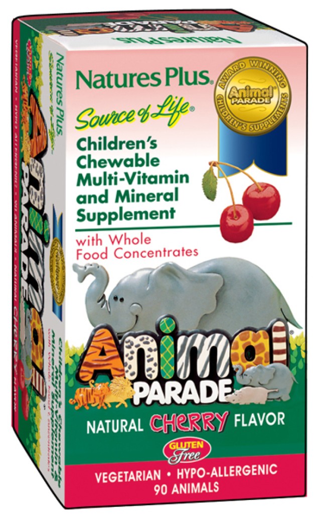 Natures Plus Animal Parade - Κεράσι, 90 Μασώμενες Ταμπλέτες