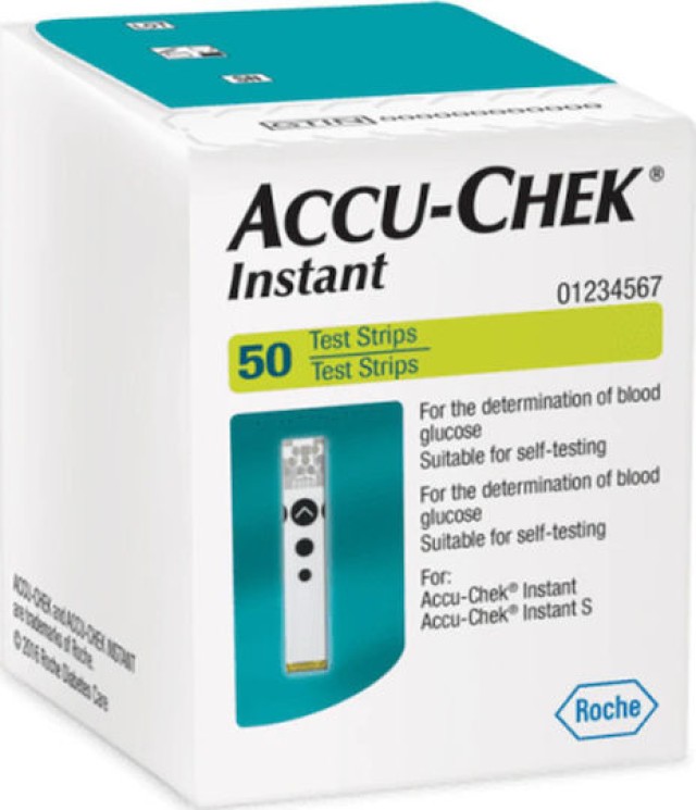 Roche Accu Chek Instant Ταινίες Μέτρησης Σακχάρου 50 Τεμάχια