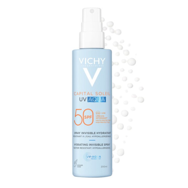 Vichy Capital Soleil UV-Aqua SPF50 Ενυδατικό Spray Γαλάκτωμα Σώματος 200ml Vichy Capital Soleil UV-Aqua SPF50 Ενυδατικό Spray Γαλάκτωμα Σώματος 2 …