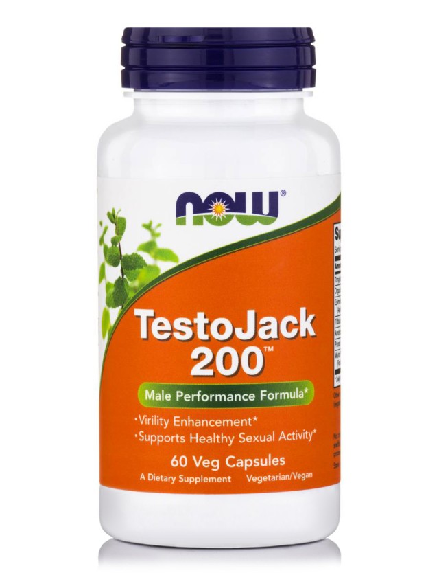 Now Foods Testo Jack 200 Συμπλήρωμα για την Ανδρική Αναπαραγωγή 60 Φυτικές Κάψουλες