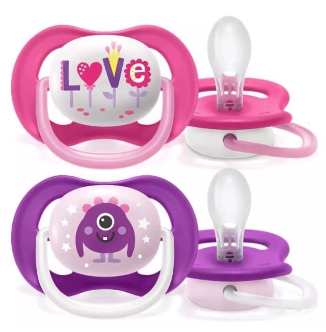 Avent Philips Ultra Air Happy Ορθοδοντική Πιπίλα Σιλικόνης 6-18m Ροζ - &hellip;