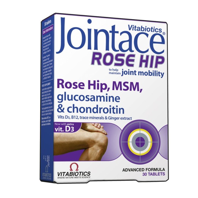 Vitabiotics Jointace Rose Hip, Γλυκοσαμίνη, Χονδροϊτίνη, MSM 30Tabs Vitabiotics Jointace Rose Hip, Γλυκοσαμίνη, Χονδροϊτίνη, MSM 30Tabs