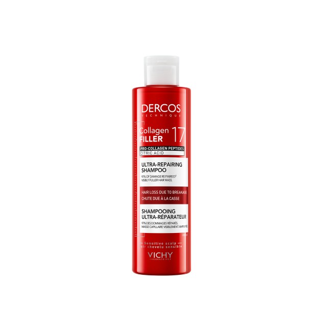 Vichy Dercos Collagen 17 Filler Σαμπουάν για Δράση Κατά της Τριχόπτωσης & της Θραύσης των Μαλλιών 200ml Vichy Dercos Collagen 17 Filler Σαμπουάν για Δράση Κατά της …