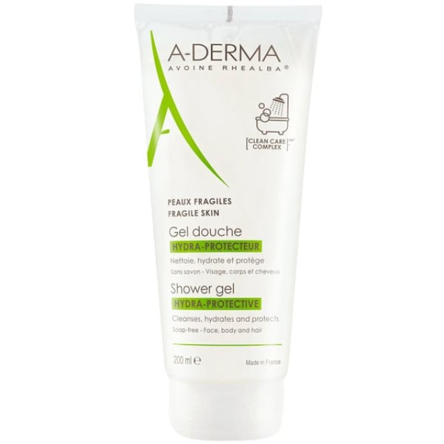 A-Derma Hydra-Protective Shower Gel Καθαρισμού για Πρόσωπο, Σώμα & Μαλ …