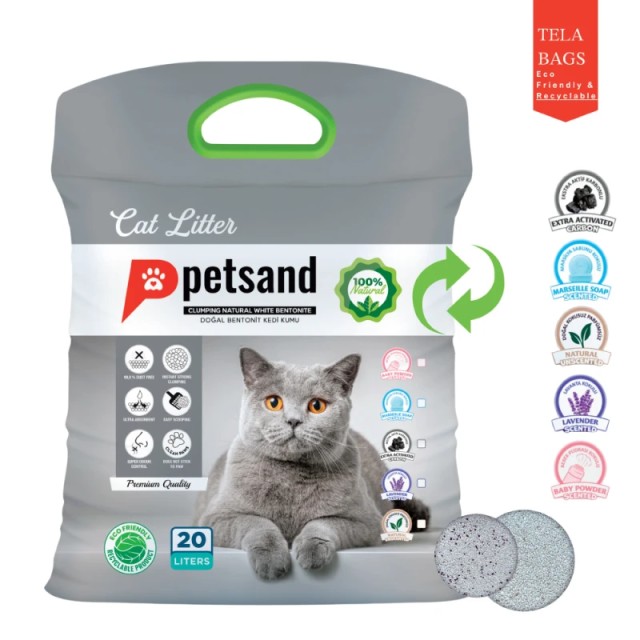 Petsand Natural Άμμος για Γάτες Tela Bag 20lt