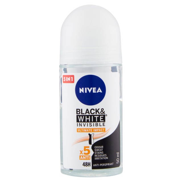 Nivea Black & White Invisible Ultimate Impact 5 in 1 Γυναικείο Αποσμητ …