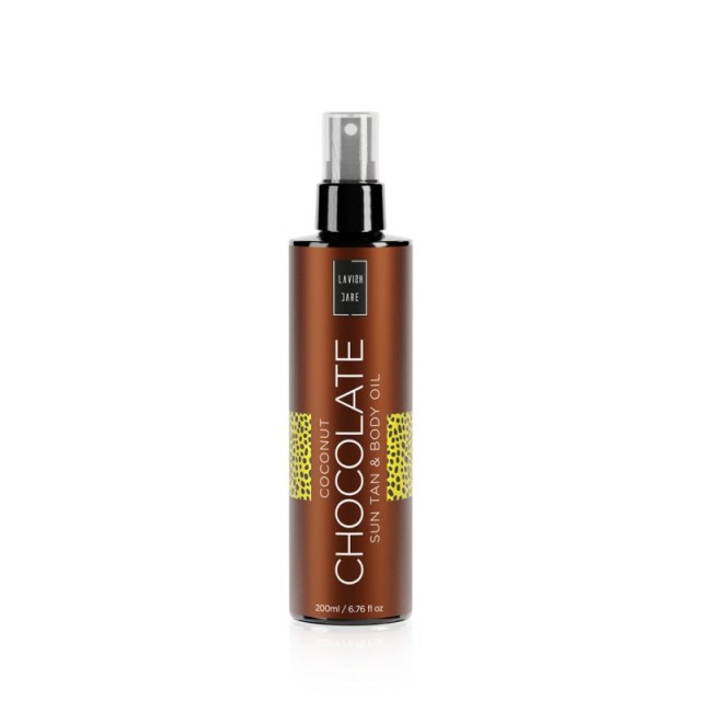 Lavish Care Coconut Chocolate Sun Tan Oil Body Oil for Intense Tanning with Coconut - Chocolate Scent 200ml