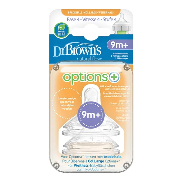 Dr Brown's WN4201 Nipples Options Level 4, 2 Pieces